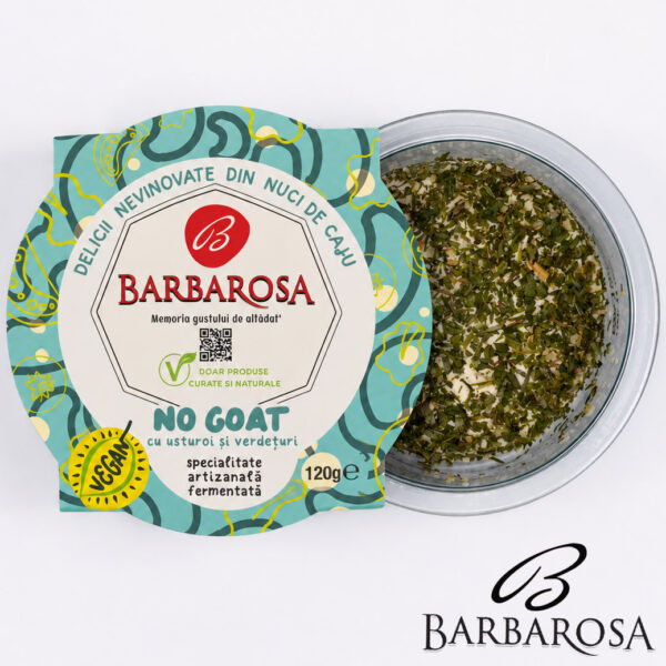 branza vegana din caju cu usturoi si verdeturi 120g