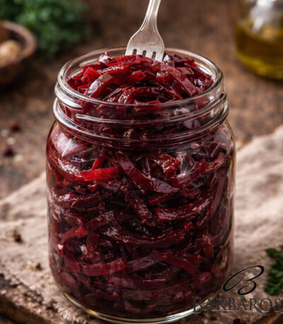 salata de sfecla rosie coapta cu nuca si usturoi 250gR